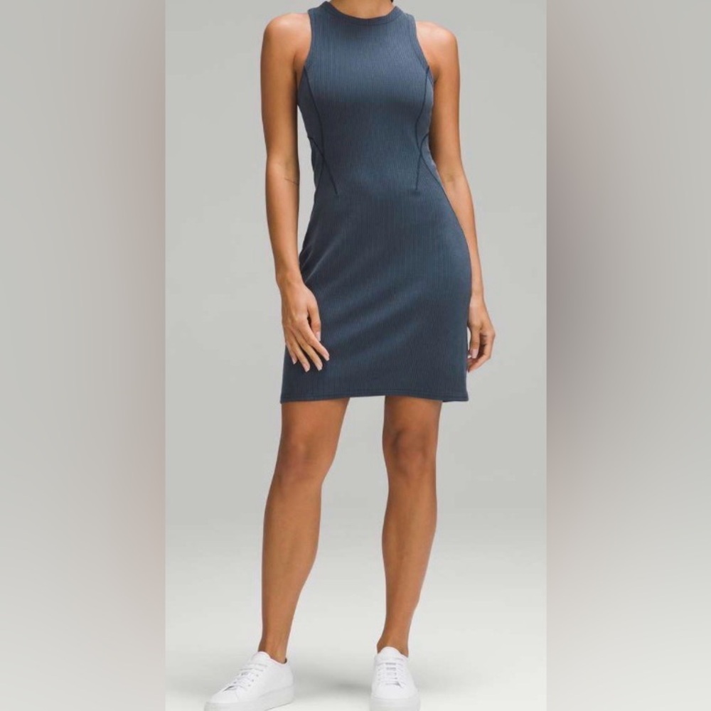 NWOT Lululemon Ribbed Softstreme Slim-Fit Tank Dress
True Navy - Picture 1 of 6